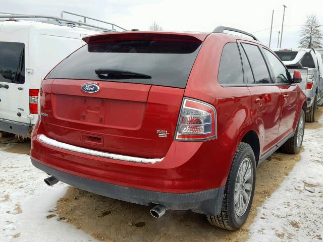 2FMDK4JC8ABB23763 - 2010 FORD EDGE SEL RED photo 4