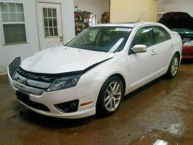 3FAHP0JG7AR248232 - 2010 FORD FUSION SEL WHITE photo 2