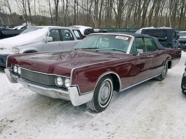 6Y86G427533 - 1966 LINCOLN CONTINENTA RED photo 2