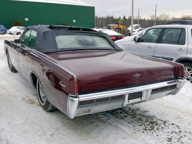 6Y86G427533 - 1966 LINCOLN CONTINENTA RED photo 3