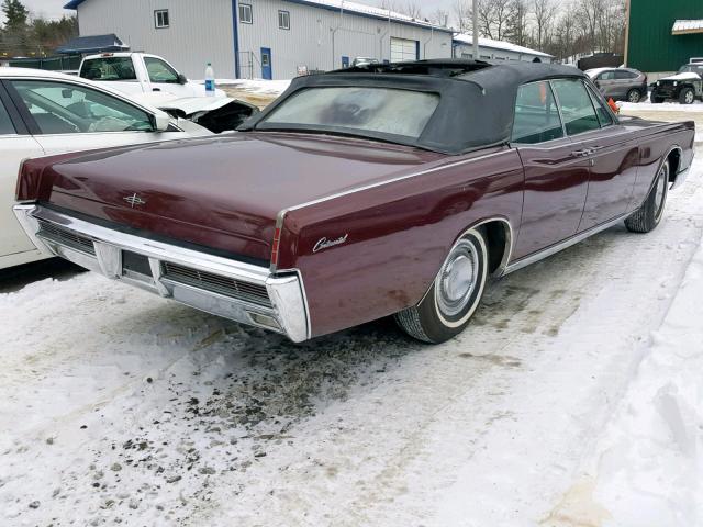 6Y86G427533 - 1966 LINCOLN CONTINENTA RED photo 4
