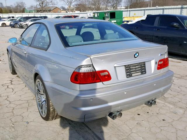 WBSBL93452JR16651 - 2002 BMW M3 SILVER photo 3