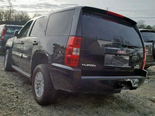 1GKFK13509R123957 - 2009 GMC YUKON HYBR BLACK photo 3