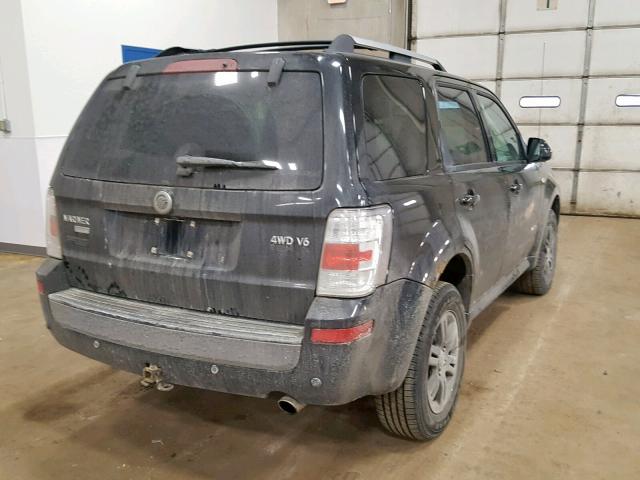 4M2CU97188KJ37847 - 2008 MERCURY MARINER PR BLACK photo 4