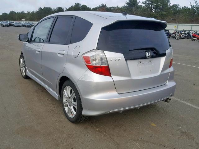 JHMGE8H59BC027552 - 2011 HONDA FIT SPORT SILVER photo 3