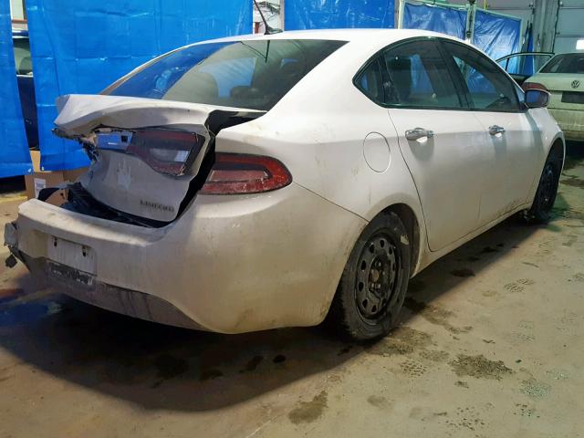 1C3CDFCBXFD111257 - 2015 DODGE DART LIMIT WHITE photo 4