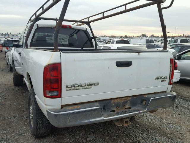 3D7KU28603G830291 - 2003 DODGE RAM 2500 S WHITE photo 3