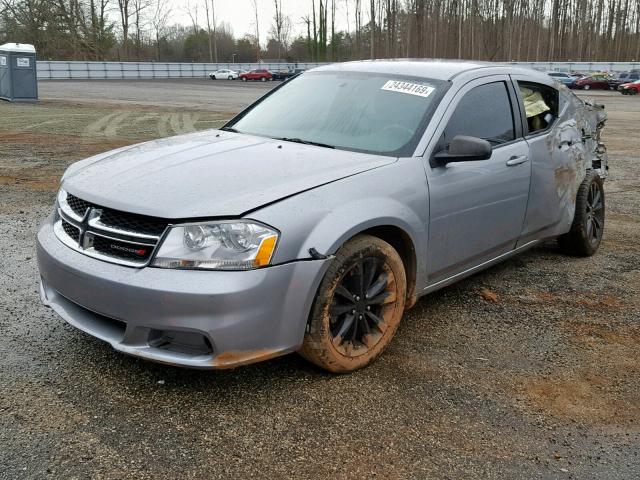 1C3CDZAGXDN750066 - 2013 DODGE AVENGER SE SILVER photo 2