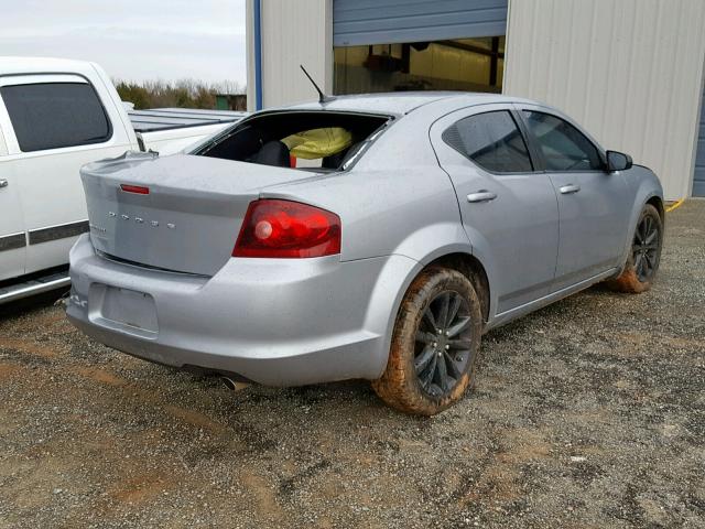 1C3CDZAGXDN750066 - 2013 DODGE AVENGER SE SILVER photo 4