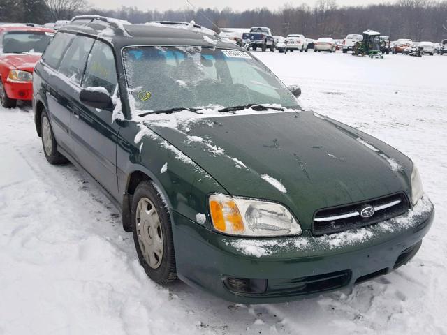 4S3BH6350Y7302421 - 2000 SUBARU LEGACY L GREEN photo 1