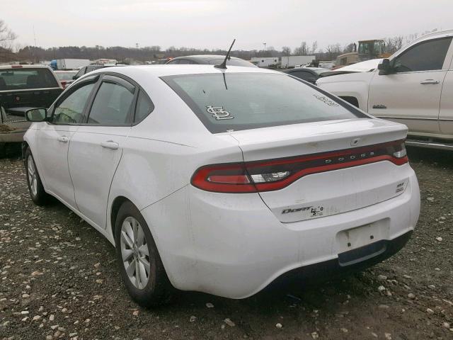 1C3CDFBB5ED702080 - 2014 DODGE DART SXT WHITE photo 3