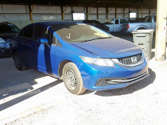 19XFB2F57DE289930 - 2013 HONDA CIVIC LX BLUE photo 1