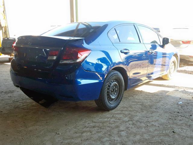 19XFB2F57DE289930 - 2013 HONDA CIVIC LX BLUE photo 4