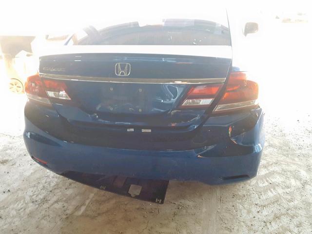 19XFB2F57DE289930 - 2013 HONDA CIVIC LX BLUE photo 9