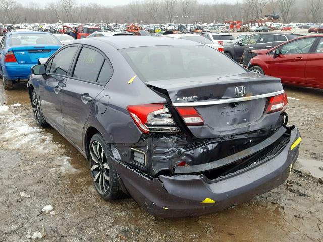 19XFB2F9XEE042101 - 2014 HONDA CIVIC EXL GRAY photo 3