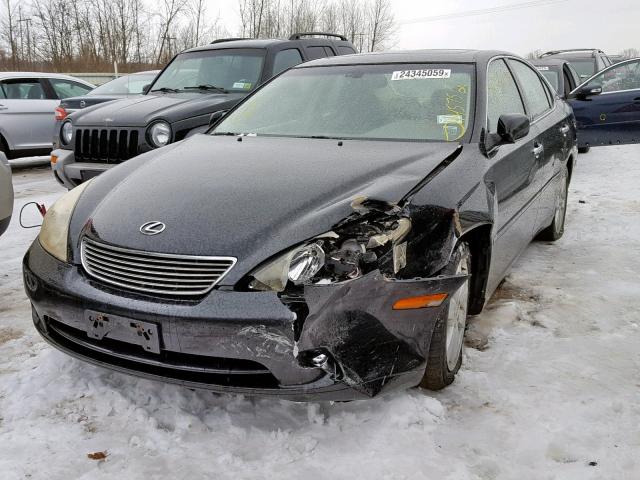 JTHBA30GX55113242 - 2005 LEXUS ES 330 BLACK photo 2