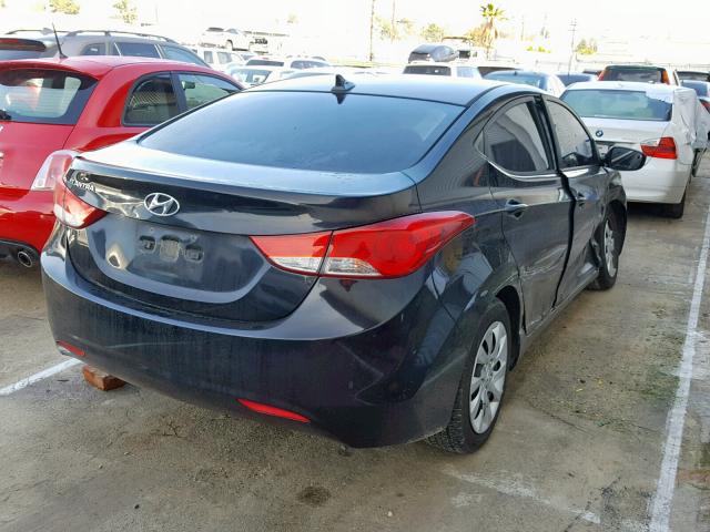 5NPDH4AE2BH050707 - 2011 HYUNDAI ELANTRA GL BLACK photo 4