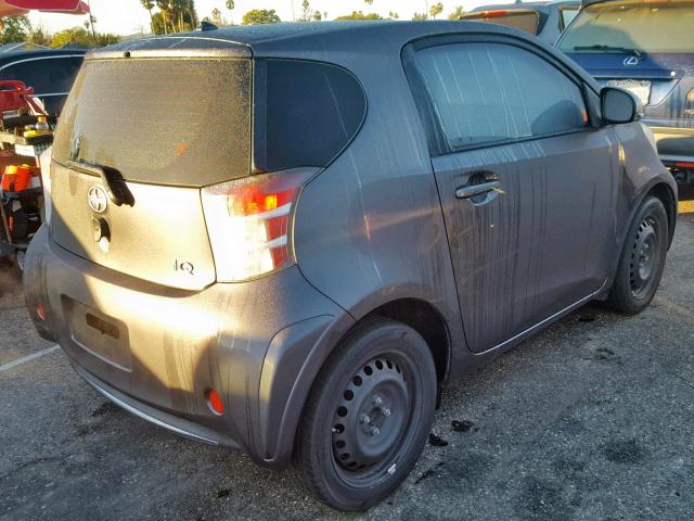 JTNJJXB02CJ014029 - 2012 TOYOTA SCION IQ GRAY photo 4