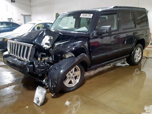 1J8HG48K98C132527 - 2008 JEEP COMMANDER BLACK photo 2