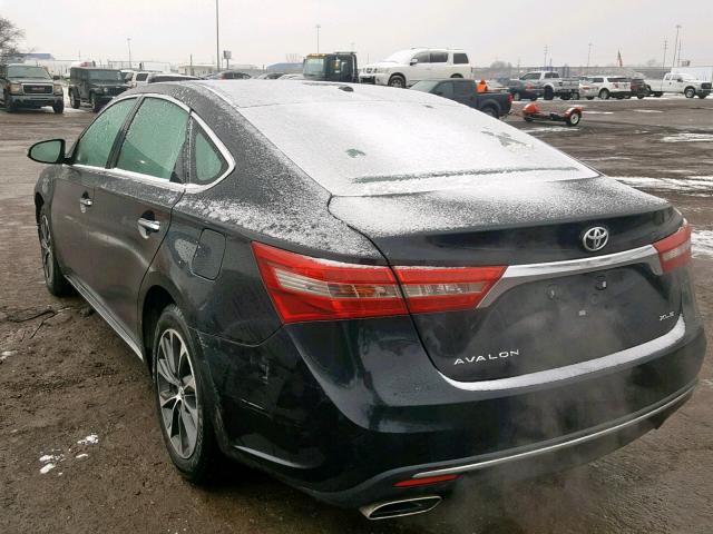4T1BK1EB7JU284414 - 2018 TOYOTA AVALON XLE 黑色 照片 3