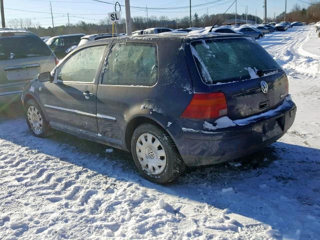 WVWBT21J91W117674 - 2001 VOLKSWAGEN GOLF GL BLUE photo 3