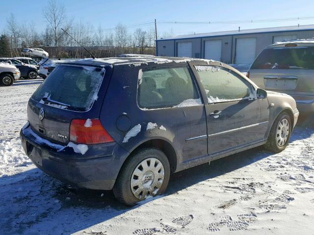 WVWBT21J91W117674 - 2001 VOLKSWAGEN GOLF GL BLUE photo 4