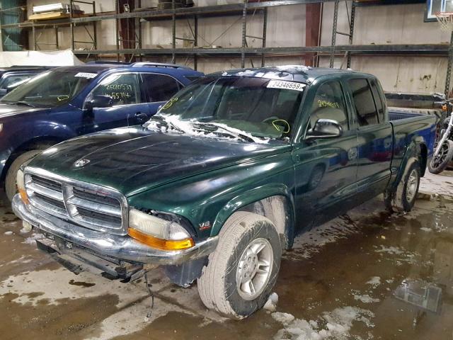 1B7GL2AN5YS743071 - 2000 DODGE DAKOTA QUA GREEN photo 2