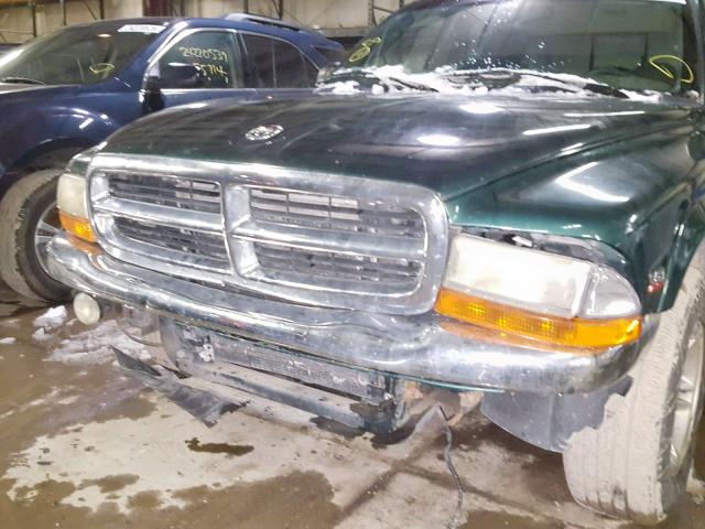 1B7GL2AN5YS743071 - 2000 DODGE DAKOTA QUA GREEN photo 9