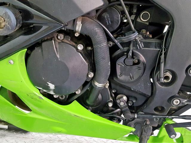 JKAZX4R12AA021654 - 2010 KAWASAKI ZX600 R GREEN photo 11