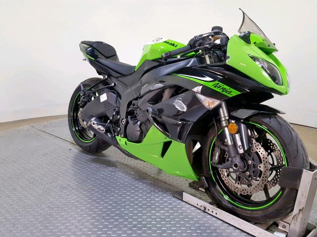 JKAZX4R12AA021654 - 2010 KAWASAKI ZX600 R GREEN photo 2