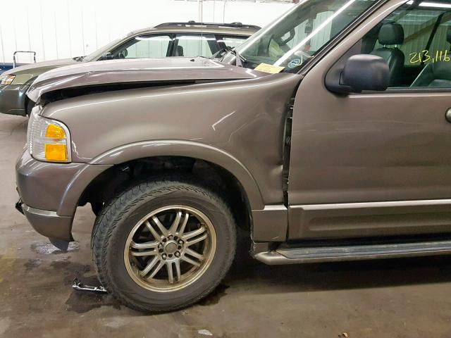 1FMZU75WX3UA15079 - 2003 FORD EXPLORER L GRAY photo 9