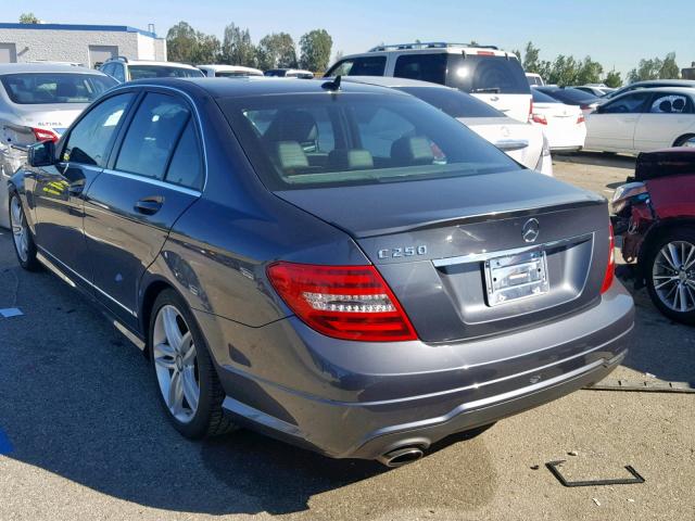 WDDGF4HB4EA954090 - 2014 MERCEDES-BENZ C 250 BLUE photo 3