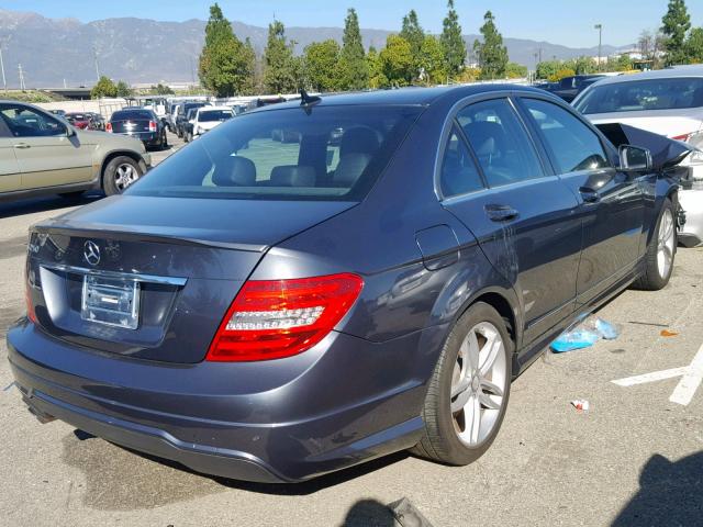 WDDGF4HB4EA954090 - 2014 MERCEDES-BENZ C 250 BLUE photo 4