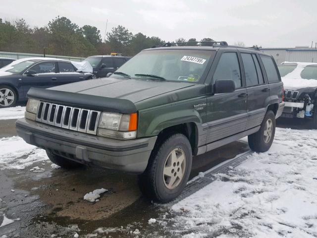 1J4GZ58S9SC600910 - 1995 JEEP GRAND CHER GREEN photo 2