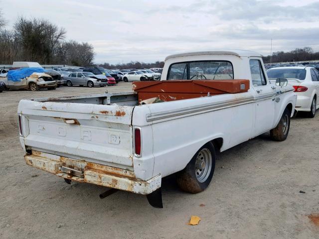 F10YK874077 - 1966 FORD F100 WHITE photo 4