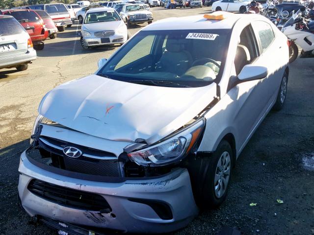 KMHCT4AE6GU161005 - 2016 HYUNDAI ACCENT SE SILVER photo 2