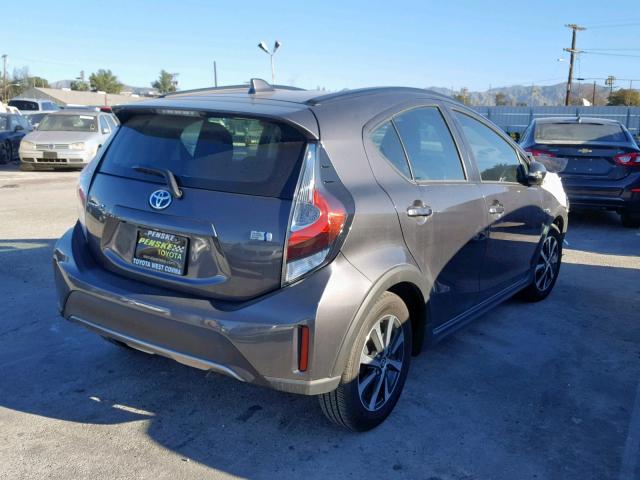 JTDKDTB36J1602497 - 2018 TOYOTA PRIUS C GRAY photo 4