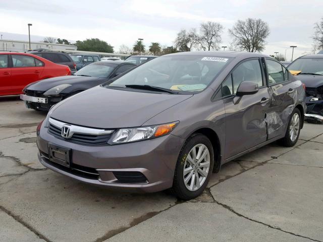 19XFB2F98CE336562 - 2012 HONDA CIVIC EXL GRAY photo 2