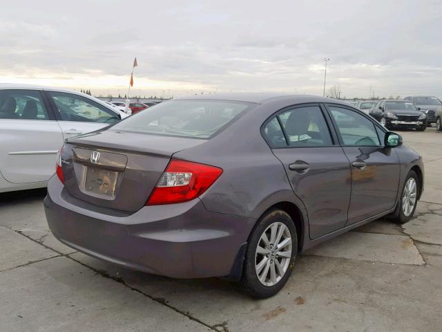 19XFB2F98CE336562 - 2012 HONDA CIVIC EXL GRAY photo 4