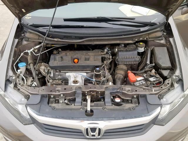 19XFB2F98CE336562 - 2012 HONDA CIVIC EXL GRAY photo 7