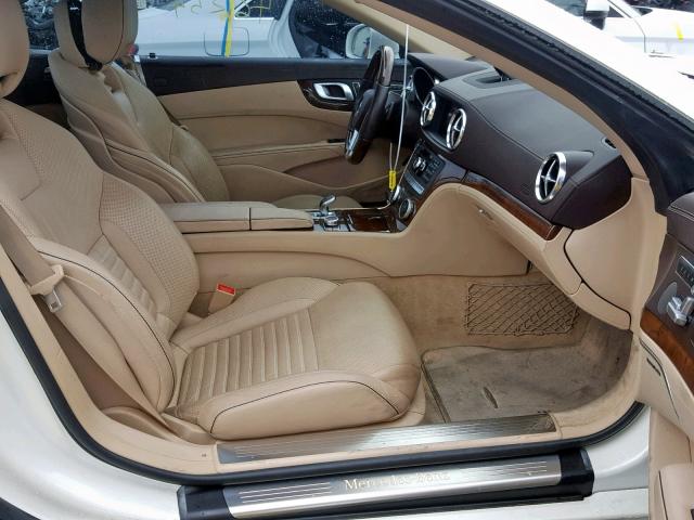 WDDJK7DA3DF001839 - 2013 MERCEDES-BENZ SL 550 WHITE photo 5
