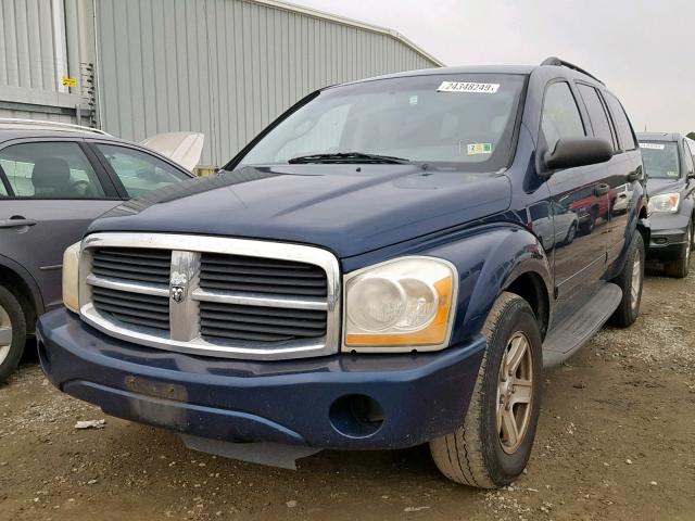 1D4HD48N05F597771 - 2005 DODGE DURANGO SL BLUE photo 2