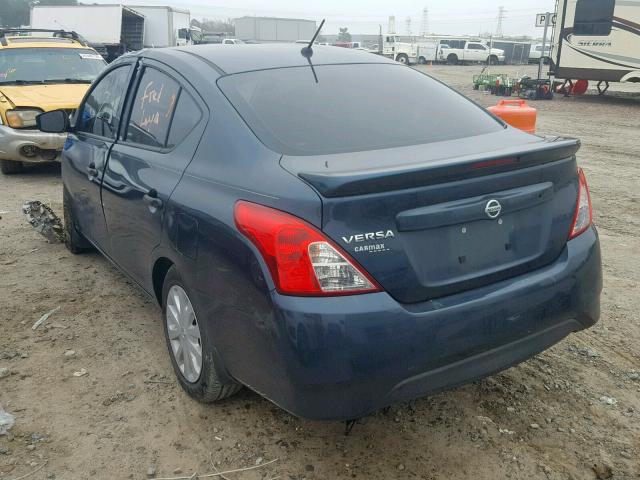 3N1CN7AP5HL904799 - 2017 NISSAN VERSA S BLUE photo 3