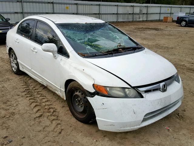 2HGFA16508H309492 - 2008 HONDA CIVIC LX WHITE photo 1