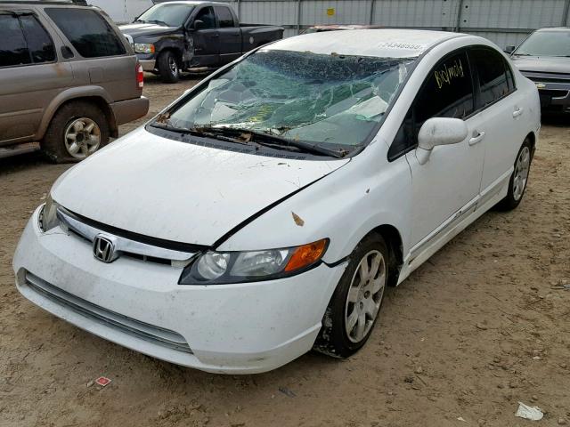 2HGFA16508H309492 - 2008 HONDA CIVIC LX WHITE photo 2