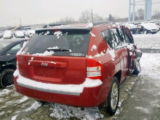 1J8FT47W47D357924 - 2007 JEEP COMPASS MAROON photo 4