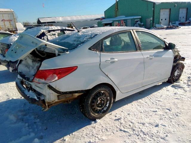 KMHCT4AE4GU055233 - 2016 HYUNDAI ACCENT SE WHITE photo 4