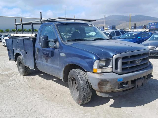 1FDSF30L04EA89270 - 2004 FORD F350 SRW S BLUE photo 1