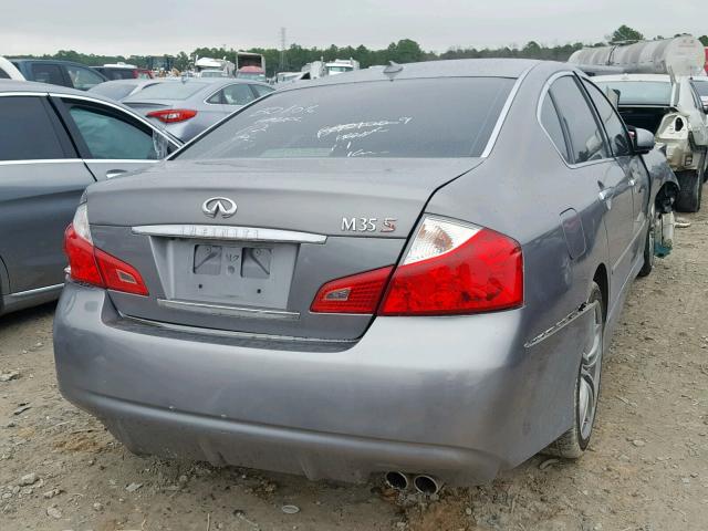 JNKCY01E09M800589 - 2009 INFINITI M35 BASE GRAY photo 4