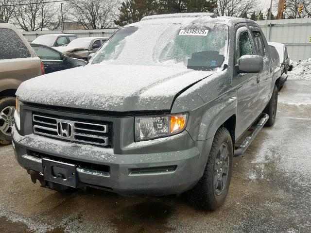 2HJYK16558H521630 - 2008 HONDA RIDGELINE GRAY photo 2